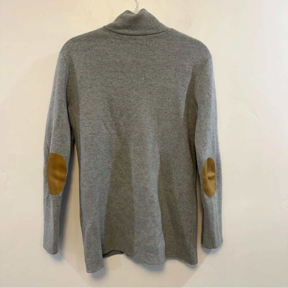 JCREW | Sophie open-front sweater-blazer grey w elbow pads